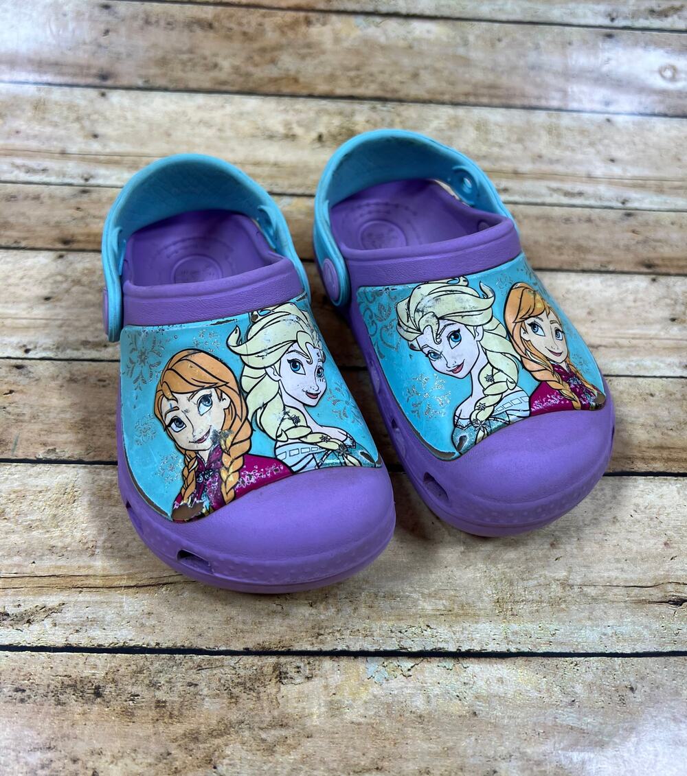 Crocs Disney Frozen Anna Elsa Toddler Girls Size 6/7